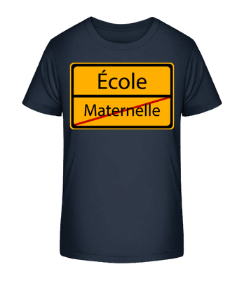 École - Maternelle - T-shirt bio Enfant Stanley Stella 2.0 - Bleu marine - Devant