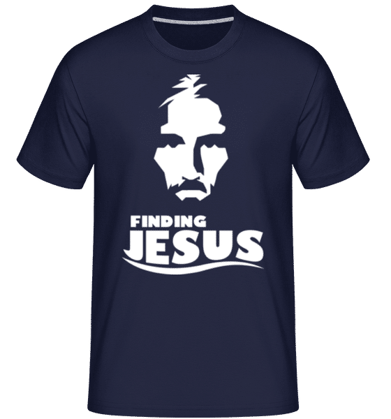 Aperçu: Finding Jesus -  T-Shirt Shirtinator homme - Bleu marine - Devant