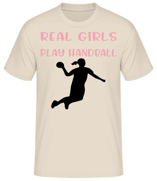 Aperçu: Real Girls Play Handball - T-shirt standard Homme - Crème - Devant