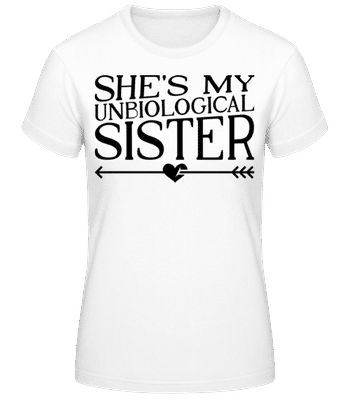 Unbiological Sister Black - Women's Basic T-Shirt - White - Front