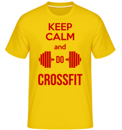Keep Calm And Do Crossfit -  T-Shirt Shirtinator homme - Jaune doré - Devant