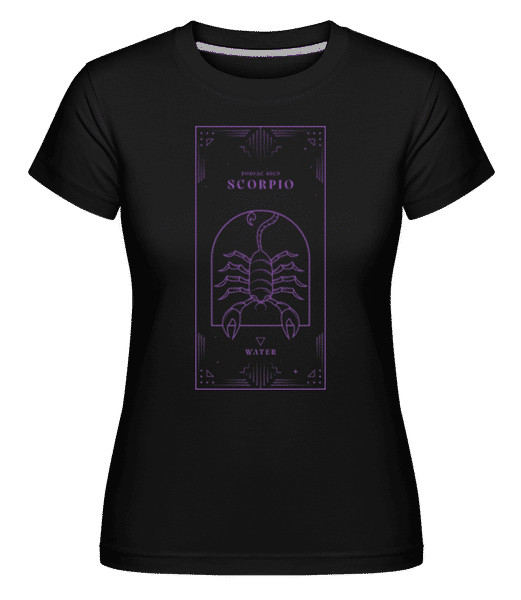 Aperçu: Art Deco Zodiac Sign Scorpio -  T-shirt Shirtinator femme - Noir - Devant