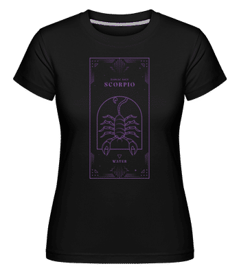 Art Deco Zodiac Sign Scorpio -  T-shirt Shirtinator femme - Noir - Devant
