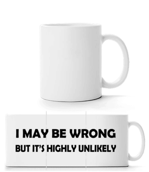 Aperçu: I May Be Wrong - Mug panorama - Blanc - Devant