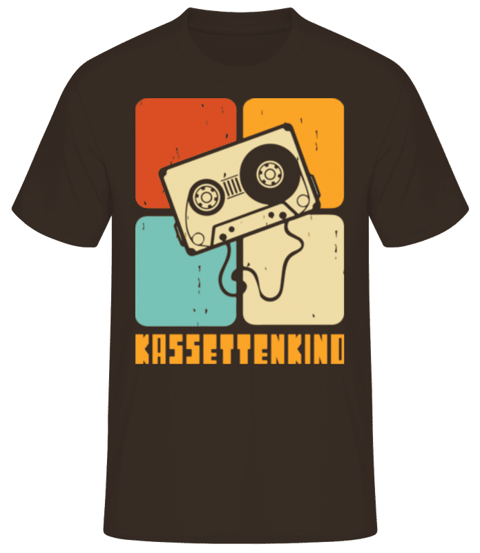 Vorschau: Kassettenkind - Männer Basic T-Shirt - Braun - Vorne