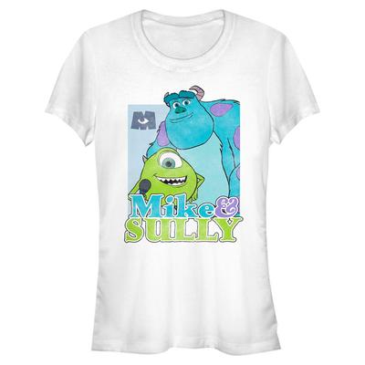 Pixar - Monstruos - Mike & Sully Mike n Sully Work - Mujeres Camiseta - Blanco - delante