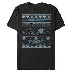 Star Wars - Millennium Falcon Falcon Attack Ugly Sweater - Christmas - Men's T-Shirt
