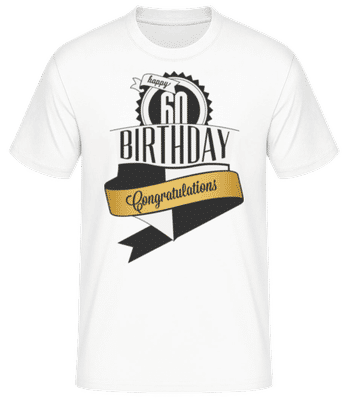 60 Birthday Congrats - T-shirt standard Homme - Blanc - Devant
