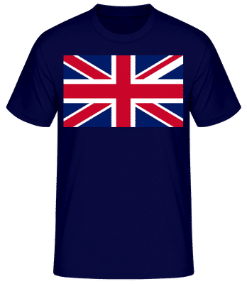 Great Britain Flag - Men's Basic T-Shirt - Navy - Front