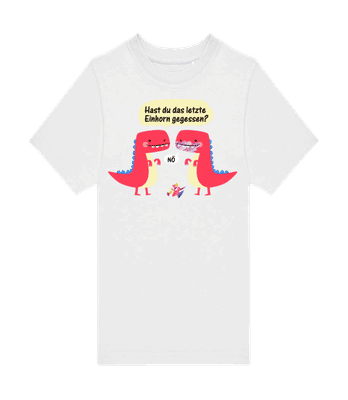 Letztes Einhorn Und Dinosaurier - Kinder T-Shirt B&C - Weiß - Vorne