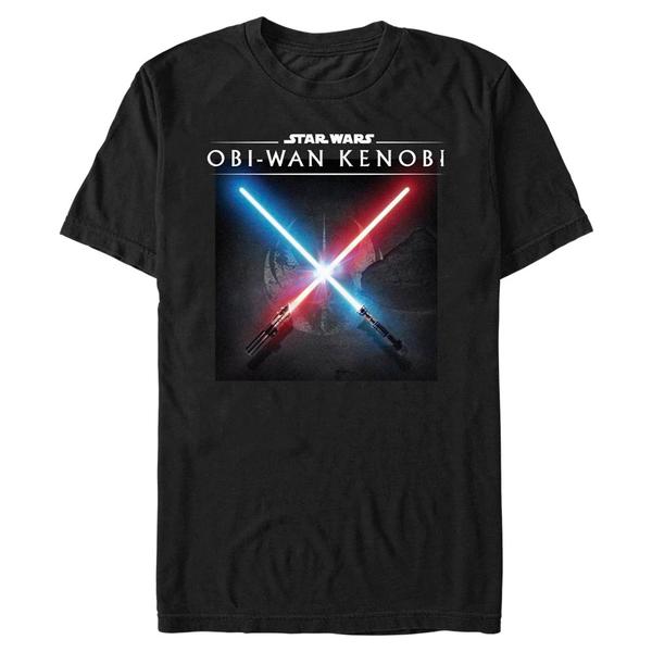 Aperçu: Star Wars - Obi-Wan Kenobi - Logo Light Saber Clash - Homme T-shirt - Noir - Devant