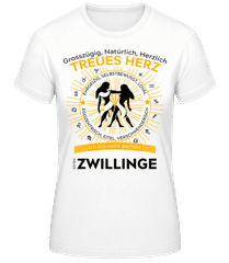Sternzeichen Zwillinge Orange · Frauen Basic T-Shirt