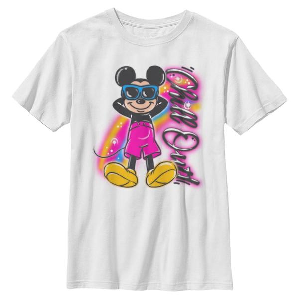 Aperçu: Disney - Mickey Mouse - Mickey Airbrushed - Enfant T-shirt - Blanc - Devant