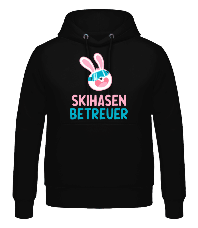 Vorschau: Skihasen Betreuer - Männer Hoodie - Schwarz - Vorne