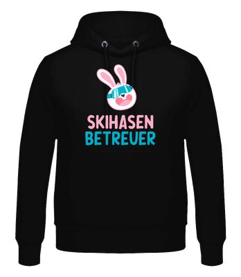 Skihasen Betreuer - Männer Hoodie - Schwarz - Vorne