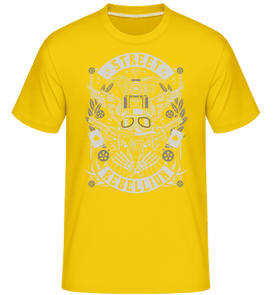 Street Rebellion -  T-Shirt Shirtinator homme - Jaune doré - Devant