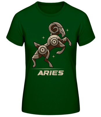 Mecha Robotic Zodiac Sign Aries - Camiseta básica de mujer - Verde botella - delante