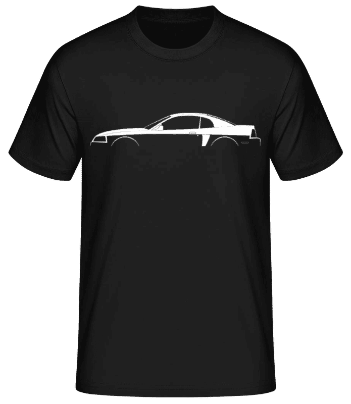 Preview: 'Ford Mustang GT 2000' Silhouette - Men's Basic T-Shirt - Black - Front
