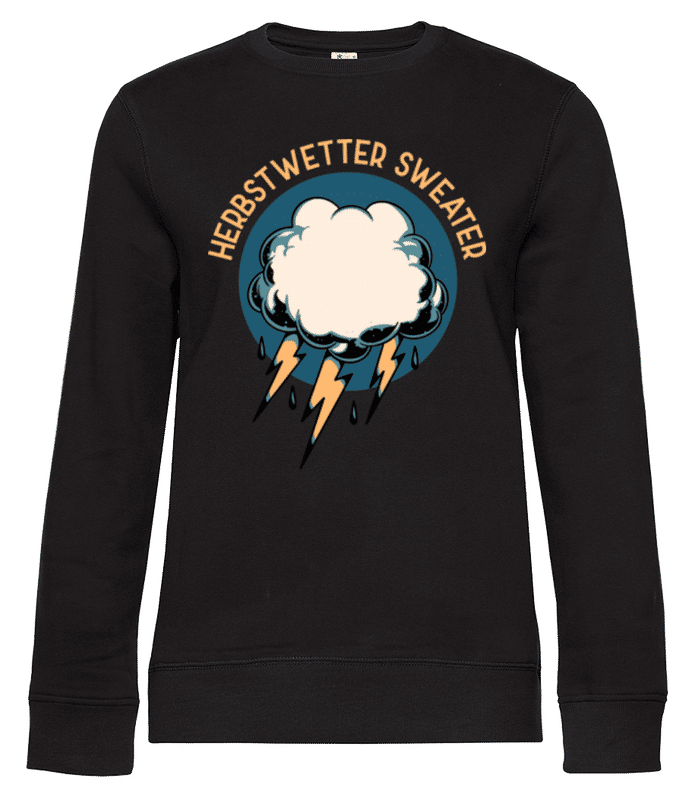 Vorschau: Herbstwetter Sweater - Frauen Standard Pullover - Schwarz - Vorne