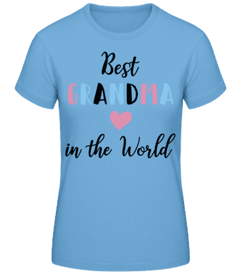 Best Grandma In The World - T-shirt standard Femme - Bleu clair - Devant