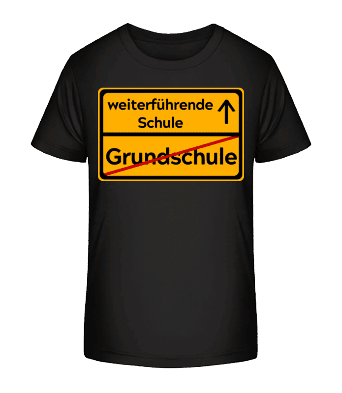 Vorschau: Weiterfuehrende Schule Grundschule - Kinder Bio T-Shirt Stanley Stella 2.0 - Schwarz - Vorne