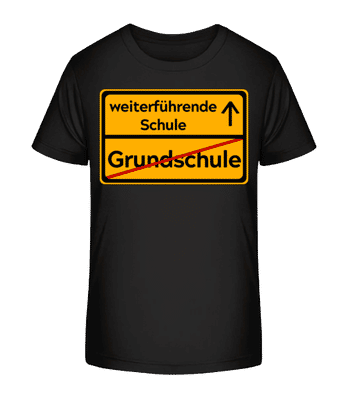 Weiterfuehrende Schule Grundschule - Kinder Bio T-Shirt Stanley Stella 2.0 - Schwarz - Vorne
