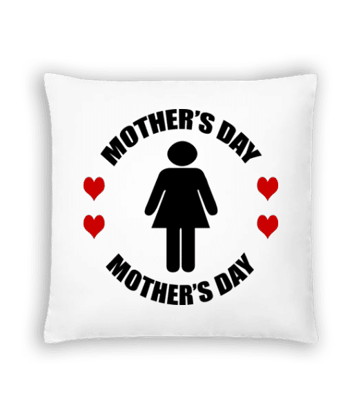 Aperçu: Mother's Day Logo - Coussin - Blanc - Devant