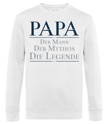 Papa Die Legende Dunkelblau - Männer Standard Pullover - Weiß - Vorne