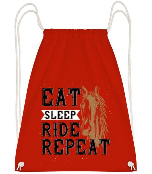 Preview: Eat Sleep Ride Repeat - Gym bag - Red - Front