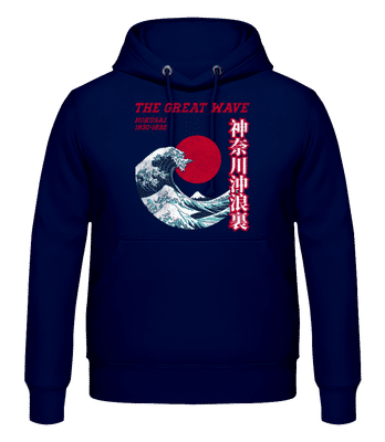 Kanagawa - Sweat à capuche Homme - Bleu marine - Devant
