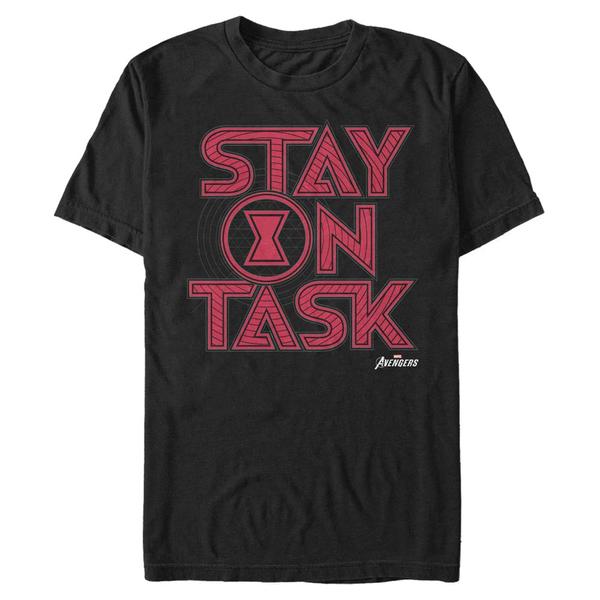 Aperçu: Marvel - Black Widow Stay On Task - Homme T-shirt - Noir - Devant