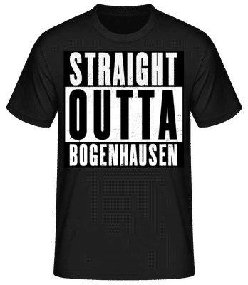 Straight Outta Bogenhausen 1 - Männer Basic T-Shirt - Schwarz - Vorne