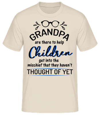 Granpas Are There To Help - Men's Basic T-Shirt - Cream - Front