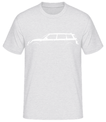 'Mini Cooper Clubman (F54)' Silhouette - Pánské basic tričko - Melírově šedá - Napřed