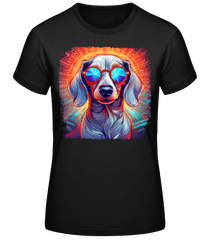 Dachshund Hippie Look · Camiseta básica de mujer
