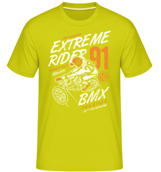 Aperçu: Extreme Rider -  T-Shirt Shirtinator homme - Citron vert - Devant