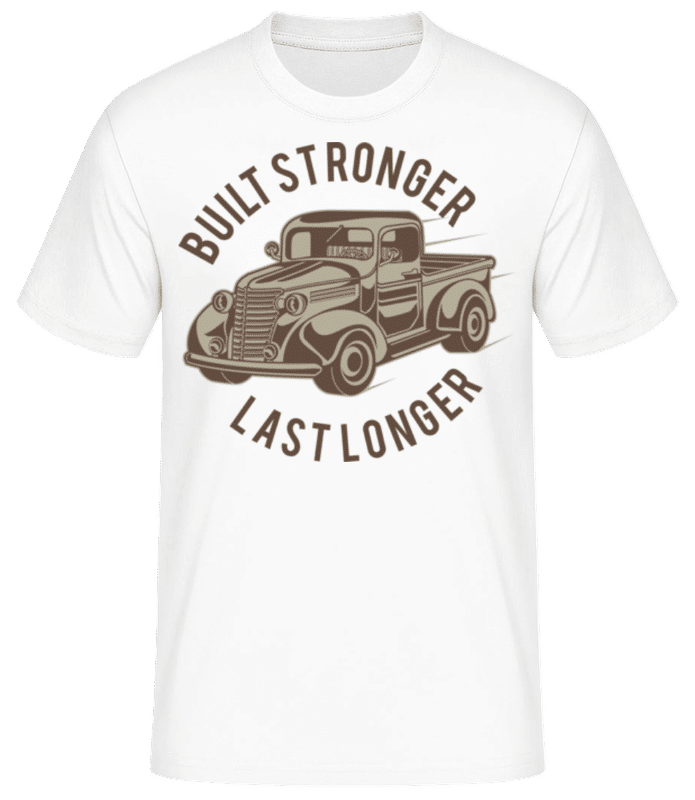 Náhľad: Built Stronger - Pánske basic tričko - Biela - Predné