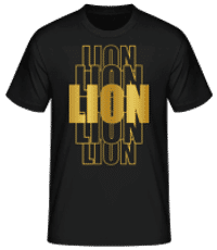 Écriture Doré Astrologique Lion - T-shirt standard Homme - Noir - Devant