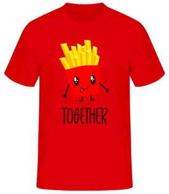 Better Together Fries - Men's Basic T-Shirt - Red - Front