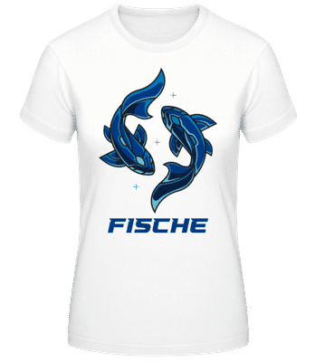 Mecha Roboter Sternzeichen Fische - Frauen Basic T-Shirt - Weiß - Vorne