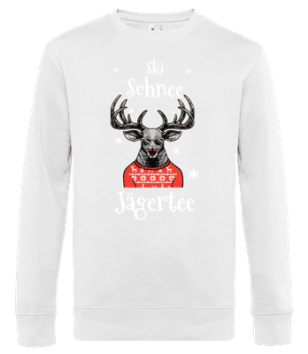 Après Ski Schnee Jägertee - Männer Standard Pullover - Weiß - Vorne