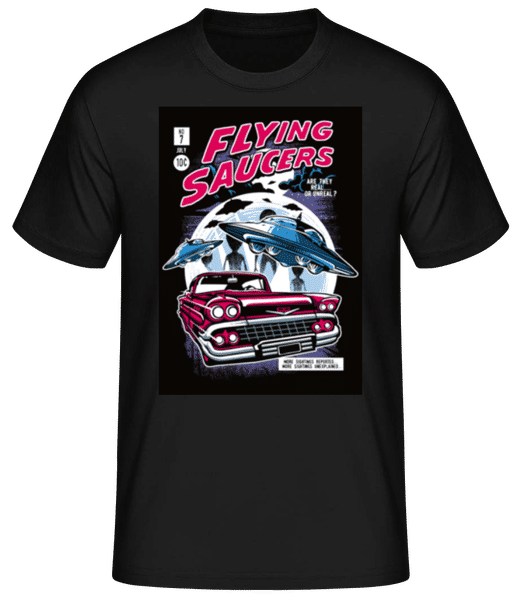 Aperçu: Flying Saucers - T-shirt standard Homme - Noir - Devant