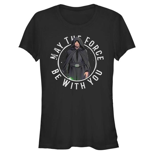 Preview: Star Wars - The Mandalorian - Luke Skywalker Looking Scary Luke - Women's T-Shirt - Black - Front
