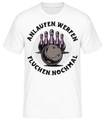 Werfen Fluchen Nochmal - Männer Basic T-Shirt - Weiß - Vorne