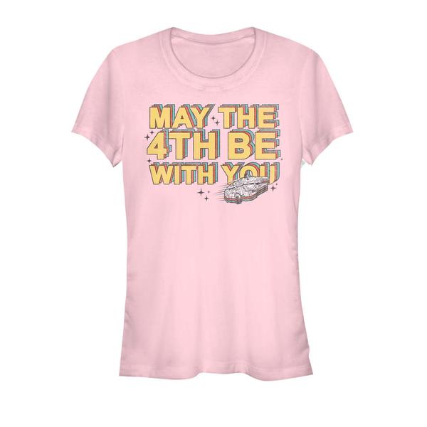 Aperçu: Star Wars - Millennium Falcon May 4th - Femme T-shirt - Rose - Devant