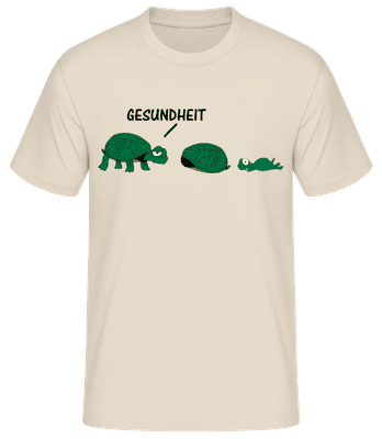 Gesundheit Schildkröte - Männer Basic T-Shirt - Creme - Vorne