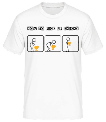 Pick Up Chicks - T-shirt standard Homme - Blanc - Devant