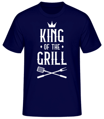 King Of The Grill - Pánske basic tričko - Namornícka modrá - Predné