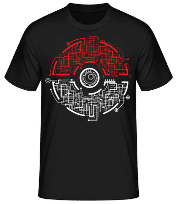 Electric Pokeball - Pánske basic tričko - Čierna - Predné