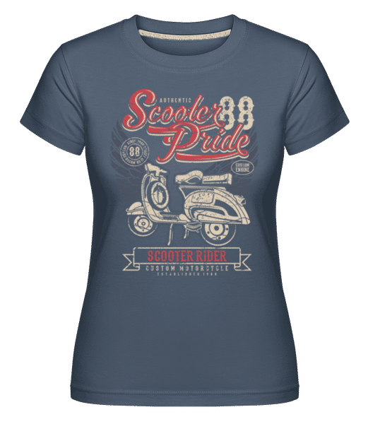 Aperçu: Scooter Pride -  T-shirt Shirtinator femme - Bleu denim - Devant
